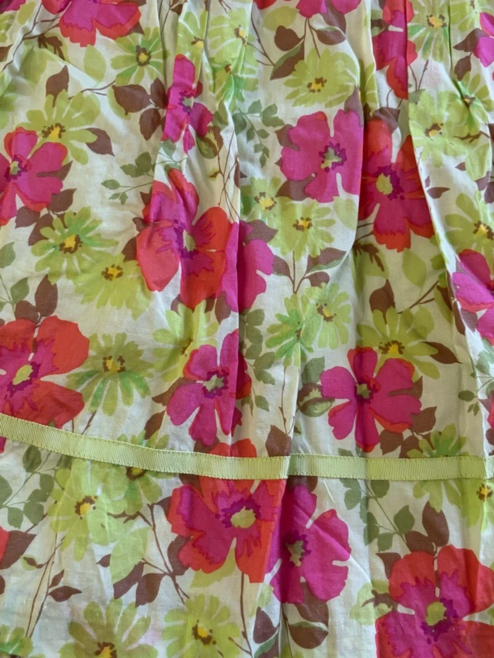 Liz Claiborne Bright Floral Circle Skirt in Lime & Pink - Picture 12 of 16